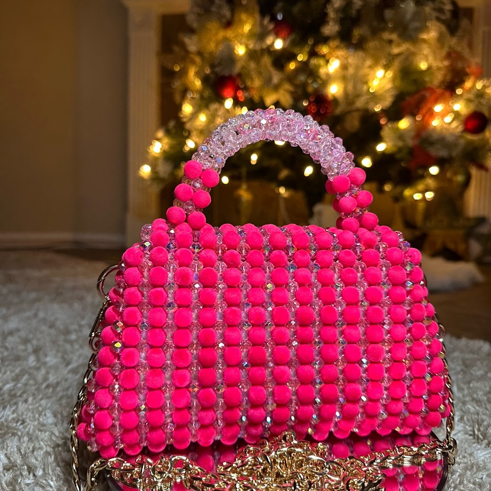 Pink Beaded Handbag - Picture 3 of 7